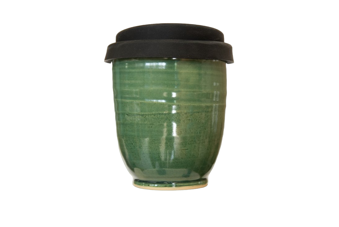 Ceramic Reusable Coffee Cup - 180ml Midnight Jade